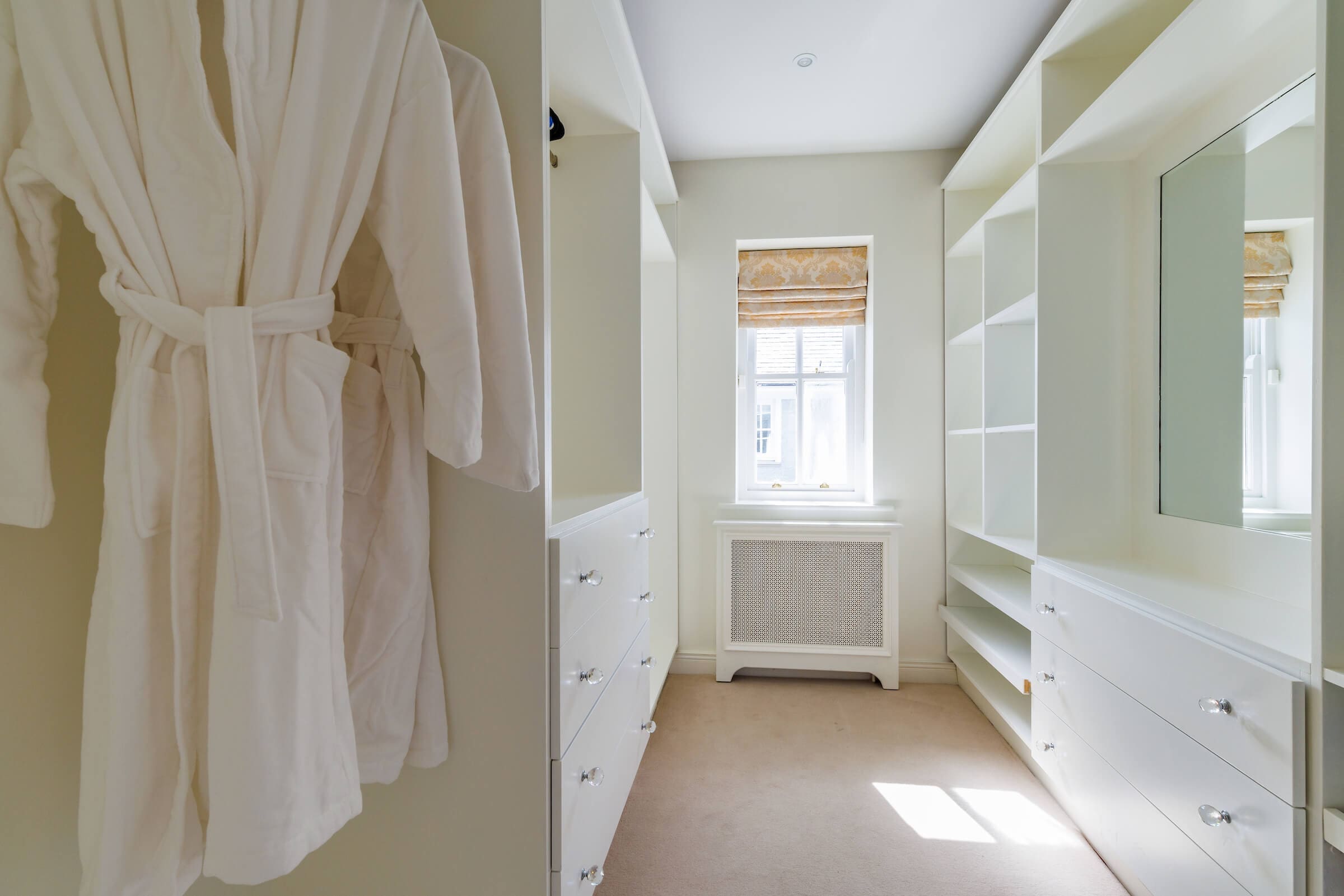 Walk-in wardrobe in Rochtaine Mansion.